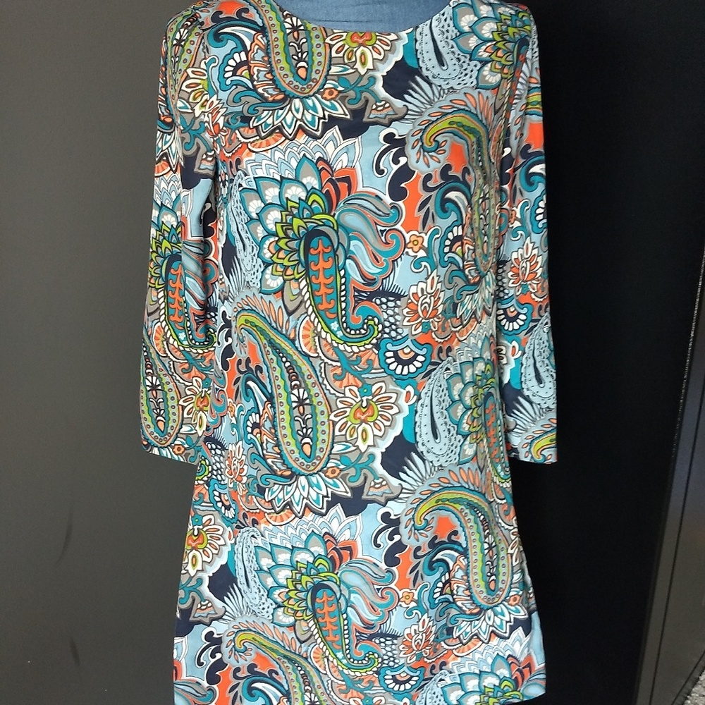 J Crew Women's Paisley Shift Dress Lightweight 0